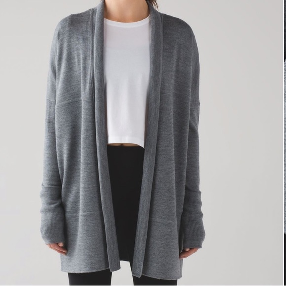 lululemon athletica Sweaters - Sit in Lotus Wrap Heather Grey